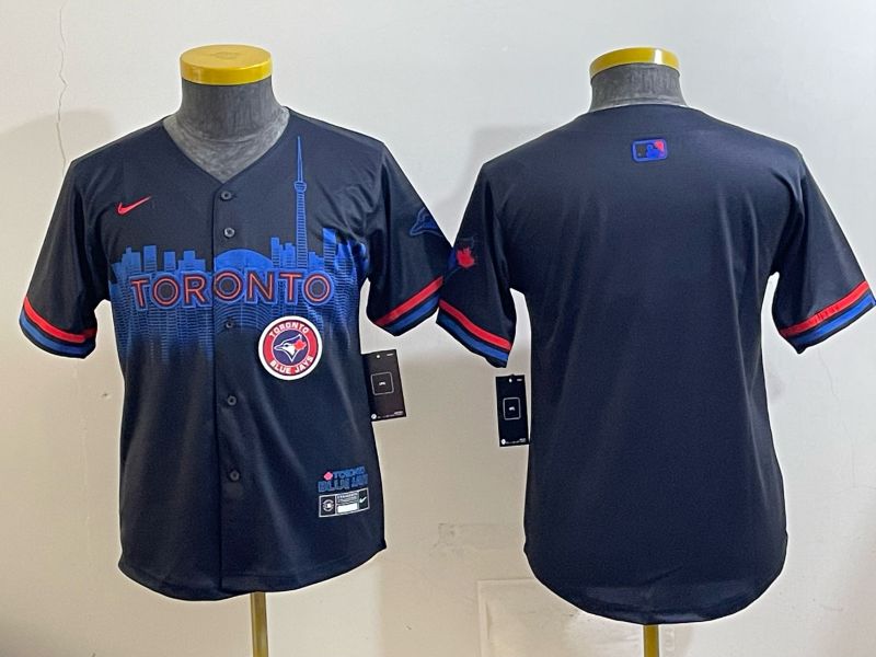 Youth 2025 Toronto Blue Jays Blank black Joint Name Nike MLB Jersey 07->youth mlb jersey->Youth Jersey